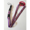 Šnúrka na mobil / kľúče - Funky Stripes Fialová