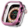 Ochranný rámček s kamienkami pre Apple Watch 10, 42 mm - Ružový