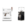 Ascaso Steel DUO PID PLUS, White&Wood + Eureka Mignon Turbo, CR black