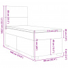 vidaXL Posteľný rám boxsping s matracom bledosivý 90x190 cm látka - Sivá - 144055-90018