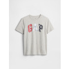 GAP Detské tričko s logom Sivá XS Sivá Sivá