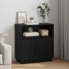 zahrada-XL Servírovacia skriňa s LED Čierny dub 71 x 34.5 x 75 cm 869651