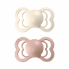 BIBS Supreme symetrické cumlíky zo silikónu 2ks - veľkosť 2 - Ivory / Blush