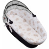 Baby Nellys | Bavlněná vložka do kočárků/koše s pěnovou matrací, Malý medvídek . béžová/bílá