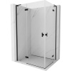 Mexen Mist-H L Duo, 2-krídlový sprchový kút 115 x 80 cm, číre sklo, čierny profil, 8A5L-115L-080P-70-00