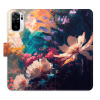 Flip pouzdro iSaprio - Xiaomi Redmi Note 10 / Note 10S - Spring Flowers - kapsičky na karty (Knížkový flip kryt, obal, pouzdro iSaprio na mobil Xiaomi Redmi Note 10 / Note 10S - Spring Flowers - 360°