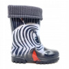 Detské zateplené čižmy Demar TWISTER LUX PRINT 0038/0039 S zebra 32/33
