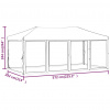 vidaXL Skladací párty stan s bočnicami krémový 3x6 m - Krémová - 174520-254059