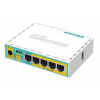 MIKROTIK RouterBOARD hEX PoE lite + L4 (650MHz, 64 MB RAM, 5xLAN switch, USB, plastic case, zdroj) RB750UPr2
