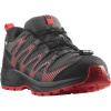 Salomon XA Pro V8 CSWP J 416139 magnet/black/poppy red dětské nízké nepromokavé boty - 33 EUR