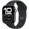 Apple Watch Series 10, 42mm, Cellular, čierne hliníkové púzdro s čiernym športovým remienkom M/L MWX73QC/A