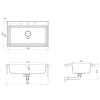 vidaXL Kuchynský drez Biela 790x500x193 mm Granit - Biela - 276361-293100