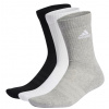 Ponožky Adidas Cushioned Crew 3P - medium grey heather/white/black - Viacfarebný (40-42)