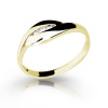 Zlatý prsteň Danfil DF1618 zo žltého zlata s briliantom 57