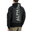 Alpha Industries zimná bunda MA-1 ZH BACK PRINT black/reflective Veľkosť: 3XL, Farba: čierna