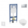 Geberit Duofix Set predstenovej inštalácie, klozetu a dosky Villeroy Boch, tlačidla Sigma30, DirectFlush, SoftClose, CeramicPlus, matný chróm/chróm SANI11CK2115