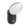 Italux Monti 6214-S 3K OWL-6214-S-3K vonkajšie nástenné svietidlo so senzorom LED 7W/989lm 3000K IP54 čierna