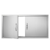 Vevor Dvojité zapustené dvierka 1067×534 mm nerez s madlami pre gril SMMBSCJMYS427RZKFV0