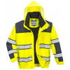 Portwest C466 HI-VIS CLASSIC BOMBER Reflexná bunda S, Fluorescenčno žltá-Námornícka modrá