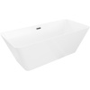 Mexen Velo Slim voľne stojaca vaňa 170 x 75 cm, biela, čierny preliv - 52811707500-70