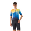 Castelli Free Speed 3 Race Top, Belgian blue/ Multicolor Vivid orange Veľkosť: M Pánsky triatlonový dres