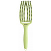 OLIVIA GARDEN Finger Brush Green Pistachio kefa na vlasy masážna 6-radová stredná