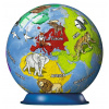 RAVENSBURGER 3D Puzzleball Dětský globus se zvířaty (anglický) 72 dílků