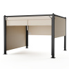 Blumfeldt Pantheon Cortina pergola 3x3 m, odolná voči poveternostným vplyvom, hliník, prášková farba, rolety (GDI17-Cortina3x3BLBE)