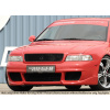 Rieger kompletný predný nárazník RS4-Look pro Audi A4 B5 avant, sedan, plast ABS bez povrchovej úpravy, s držiakmi originálnych hmlových svetiel, pro vozy s ostrekovačmi svetlometov (95x70 mm)