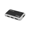 USB (2.0) hub 4-port, Quadro Infix, čierno-šedá, Defender, LED indikátor, kompakt. 83504
