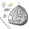 Závesné hojdacie kreslo - Hojdací dvojitý kôš + vankúše + montážna súprava (Hojdací dvojitý kôš + vankúše + montážna súprava)