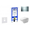Geberit Duofix Modul na závesné WC s tlačidlom Sigma30, lesklý chróm/chróm mat + Duravit D-Code - WC a doska, Rimless, SoftClose 111.355.00.5 NH6