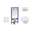 GEBERIT - Duofix Set předstěnové instalace, klozetu Architectura a sedátka softclose, tlačítko Sigma50, alpská bílá SANI11CK3107