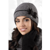 Kamea Čierna elegantná dámska čiapka na zimu s mašličkou Kamea Bolonia, Veľkosť uni, Farba čierna