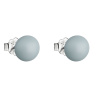 Strieborné náušnice pecka s perlou Swarovski modré okrúhle 31142.3