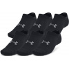UNDER ARMOUR Essential No Show 6pk, Black / Black / Castlerock - S