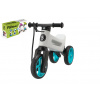 Teddies Odrážadlo FUNNY WHEELS Rider SuperSport biele/tyrkysové 2v1+popruh,výš.sedlá28/30cm nos.25kg