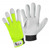 Kombinované pracovné rukavice CXS Technik HV - veľkosť: 9/L, farba: HV žltá