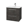 Dreja Umývadlová skrinka GIO SZZ2 60 - D16 Tmavý betón / Úchytka T04 / D16 Tmavý betón