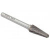 Technická fréza kužeľová zaoblená 10 x 25 mm, dĺžka 65 mmTYP L, stopka 6 mm, XL-TOOLS