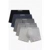 Atlantic 5 PACK boxerky 5BMH-011 - bavlna Čierno-sivá XL