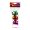 Halloweenska tekvicová dekorácia - lesklá - 6 cm - 3 farby / balenie
