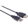 PremiumCord USB 2.0 kabel prodlužovací, A-A, 0,5m, černý kupaa05bk