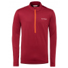 Vaude fleecový pulóver Livigno Halfzip II, pánsky, dark indian red, Variant XXL