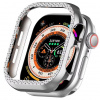 Ochranný rámček s kamienkami pre Apple Watch 10, 42 mm - Strieborný