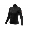 SENSOR MERINO UPPER dámska mikina krátky zips čierna, v. L