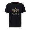 Alpha Industries tričko pánske CAMO PP T black Veľkosť: M, Farba: čierna