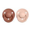 Bibs cumlíky silikón 2 ks De Lux 0-36 mesiacov One Size Woodchuck-blush