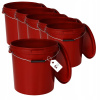 5x Potravinárske vedro 30L červené s rúčkou a vekom