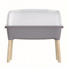 PROSPERPLAST Sadbovač RESPANA PLANTER WOOD HIGH SET sivý kameň 78cm
